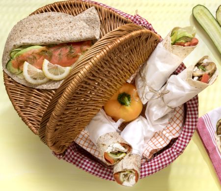 Wrap με σολομό