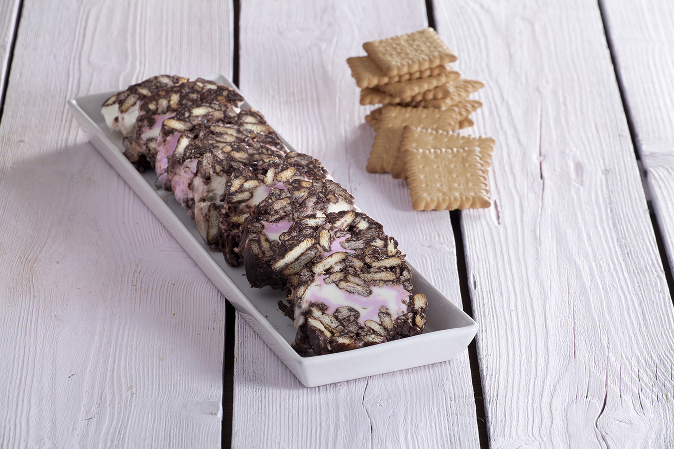 Μωσαϊκό με παγωτό στο κέντρο