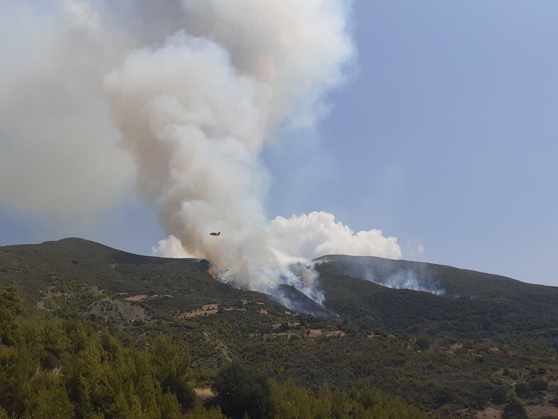 Ενισχύθηκαν οι δυνάμεις πυρόσβεσης στην Άνω Καλλιθέα Αχαΐας [Εικόνες]