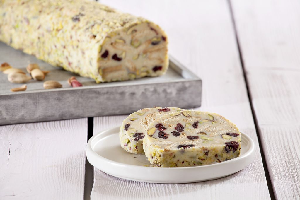 Μωσαϊκό με λευκή σοκολάτα και φιστίκια