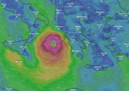 Ιανός : Δείτε live την πορεία του μεσογειακού κυκλώνα