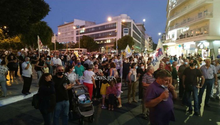 Συγκέντρωση διαμαρτυρίας και στα Χανιά για την επίσκεψη Πομπέο