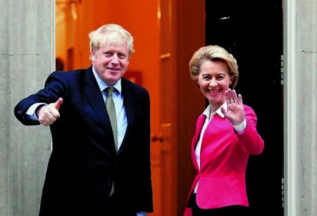 Brexit : Συμφωνία Τζόνσον – Ντερ Λάιεν για επιτάχυνση των διαπραγματεύσεων