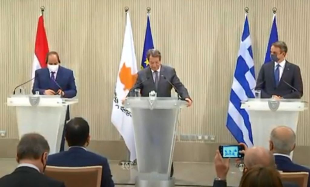 Live η συνέντευξη Τύπου μετά την τριμερή Ελλάδας, Κύπρου, Αιγύπτου