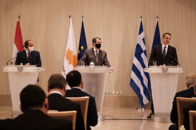 Τριμερής Ελλάδας – Κύπρου – Αιγύπτου : Κοινή διακήρυξη και καταδίκη των τουρκικών προκλήσεων στην Αν. Μεσόγειο