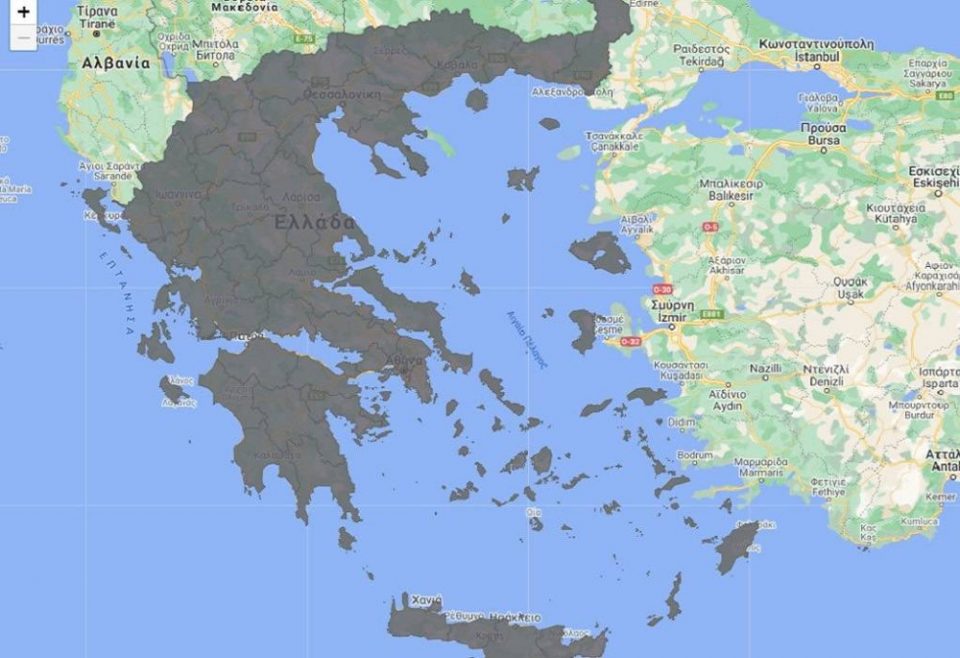 Κορωνοϊός : Γκρι ο βάφτηκε ο υγειονομικός χάρτης