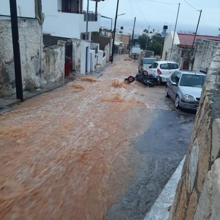 Κακοκαιρία – Κρήτη : Πλημμύρες στη Χερσόνησο