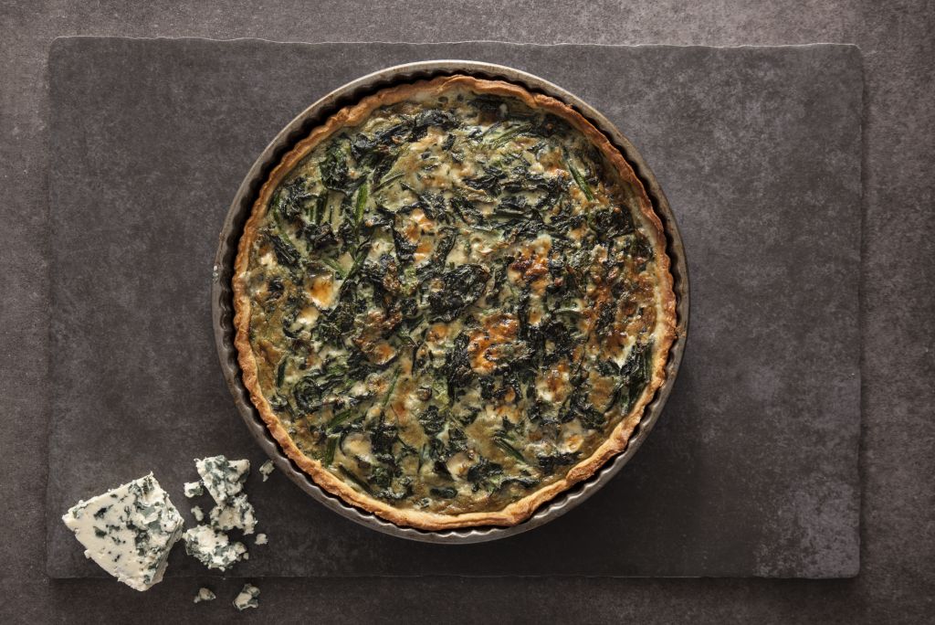 Τάρτα με σπανάκι και blue cheese