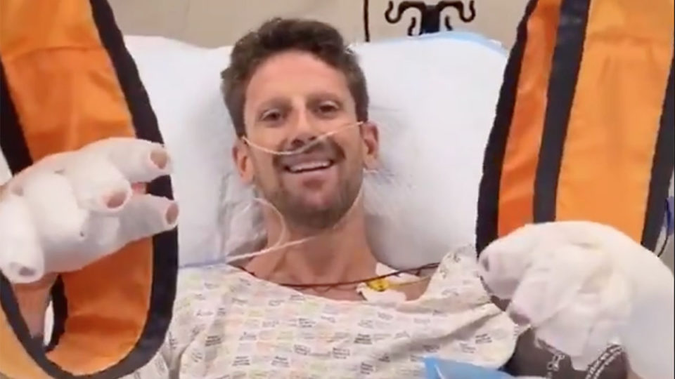 Formula 1 : Συγκλονίζει η εικόνα του Γκροζάν από το νοσοκομείο