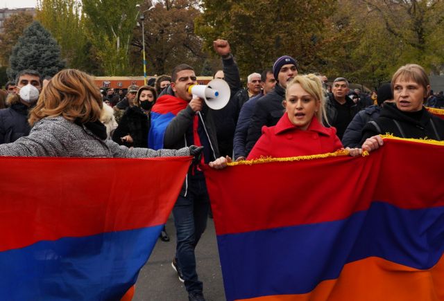 Αρμενία : Αντικυβερνητική διαδήλωση στο Γερεβάν  κατά της εκεχειρίας