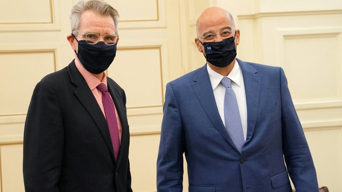 Συνάντηση Δένδια – Πάιατ με φόντο τις κυρώσεις στην Τουρκία