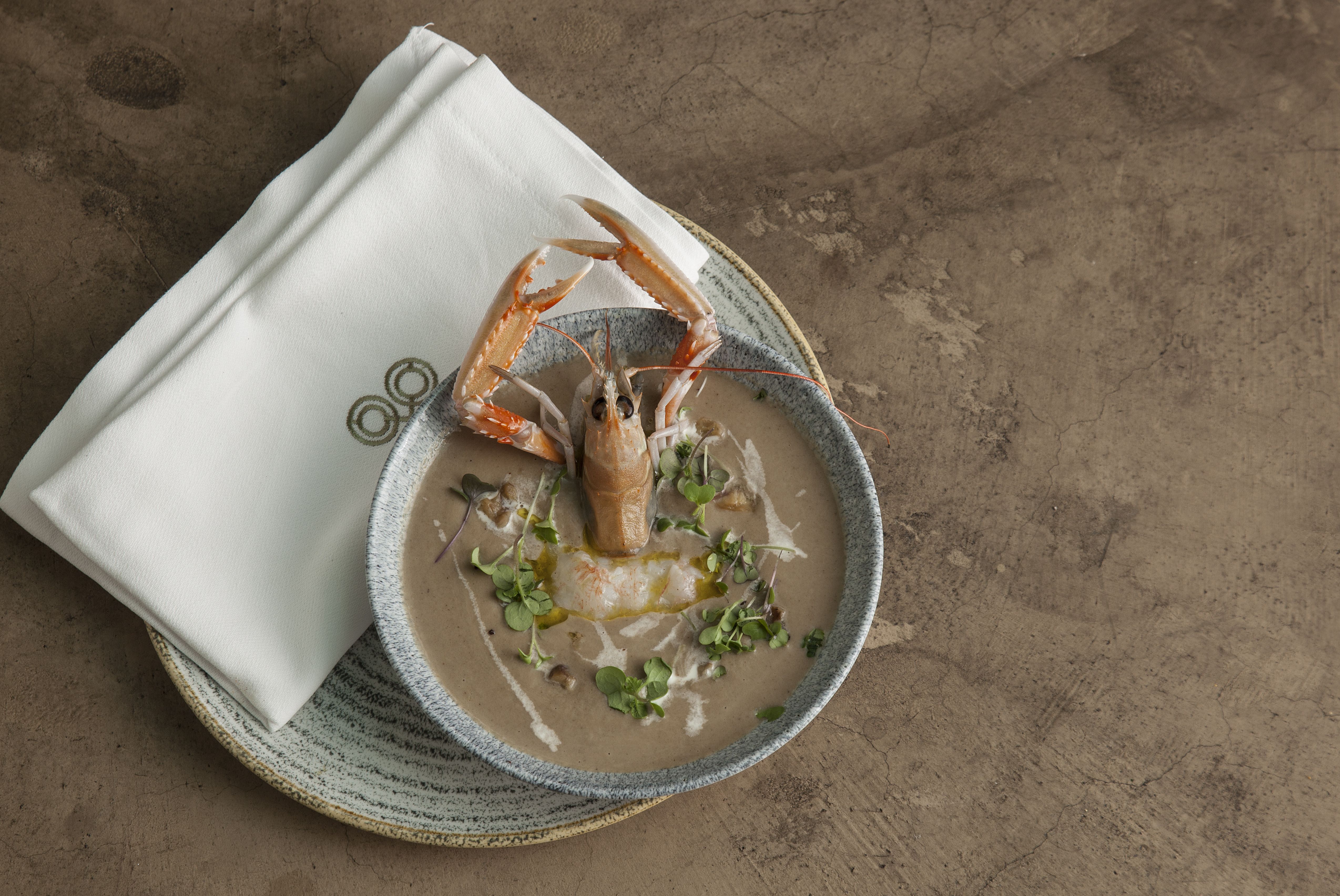 Σούπα κάστανο με καραβίδες