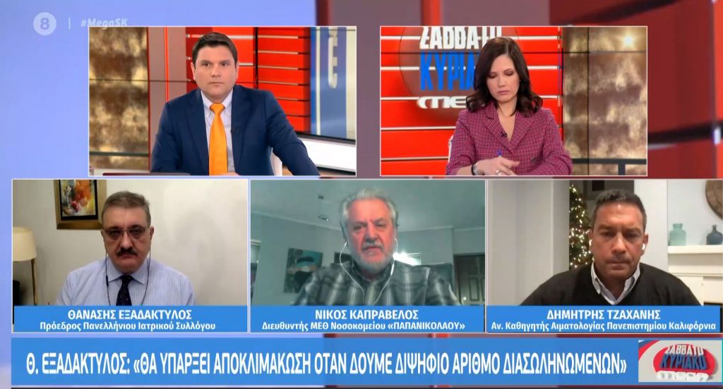 Εξαδάκτυλος: Μόνο όταν δούμε διψήφιο αριθμό διασωληνωμένων θα είμαστε σε «ασφαλή νερά»