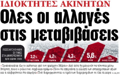 Στα «ΝΕΑ» της Τρίτης: Ολες οι αλλαγές στις μεταβιβάσεις
