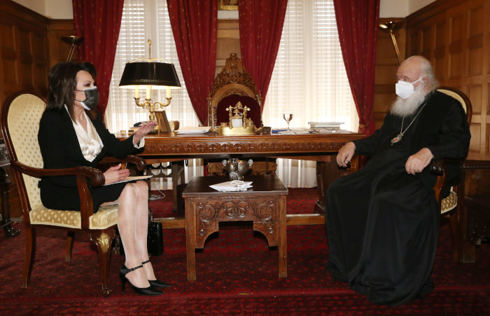 Συνάντηση Ιερώνυμου – Αγγελοπούλου : Συμπόρευση της Εκκλησίας με την Επιτροπή «Ελλάδα 2021»