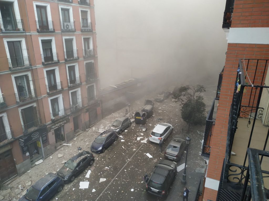 Ισχυρή έκρηξη στο κέντρο της Μαδρίτης – «Βομβαρδισμένο» τοπίο