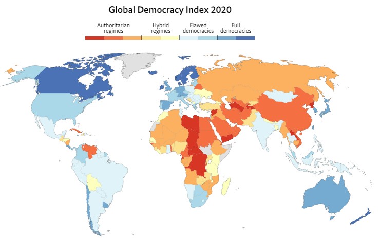 Economist : Βαριά «ασθενής» η Δημοκρατία εν μέσω πανδημίας – Η θέση της Ελλάδας