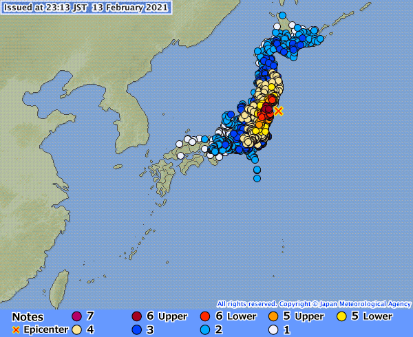 Ιαπωνία : Ισχυρός σεισμός 7,1 Ρίχτερ στην Φουκουσίμα – Προειδοποίηση για τσουνάμι