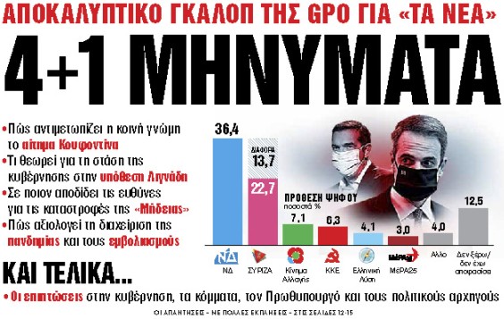 Στα «Νέα Σαββατοκύριακο» : 4+1 μηνύματα