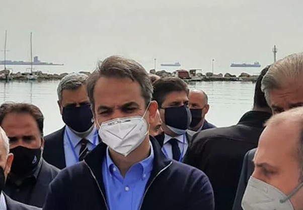 Στον Ισθμό της Κορίνθου ο Μητσοτάκης για τα έργα αποκατάστασης