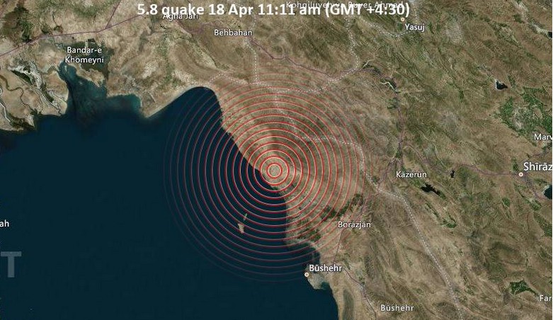 Ιράν : Σεισμός 5,9  βαθμών – Δεν υπάρχουν αναφορές για θύματα