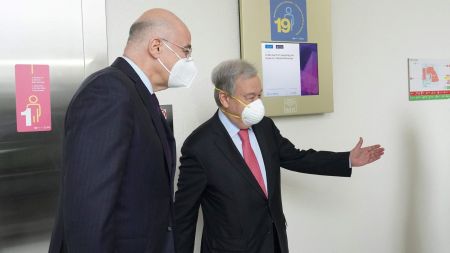 Οι συναντήσεις Δένδια με τον ΓΓ του ΟΗΕ και τον Βρετανό ΥΠΕΞ Ράαμπ για το Κυπριακό