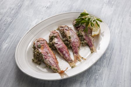 Μπαρμπούνια γεμιστά