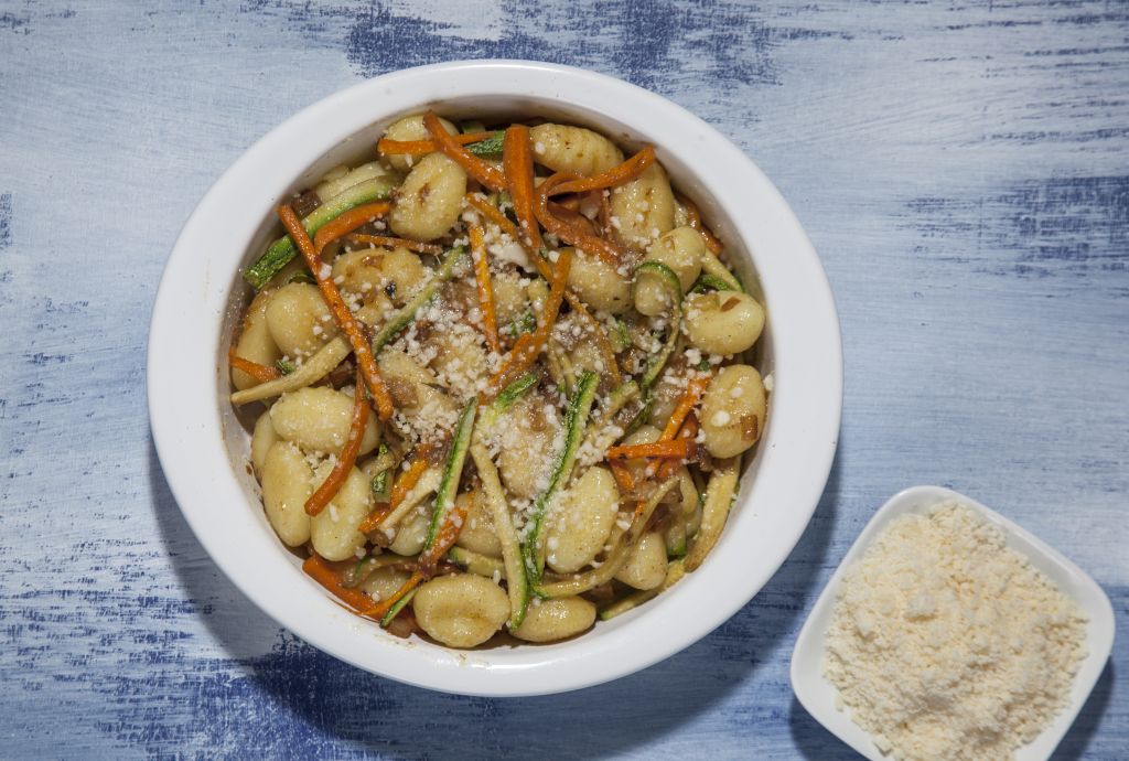 Νιόκι γκρατινέ με κολοκύθι και καρότο