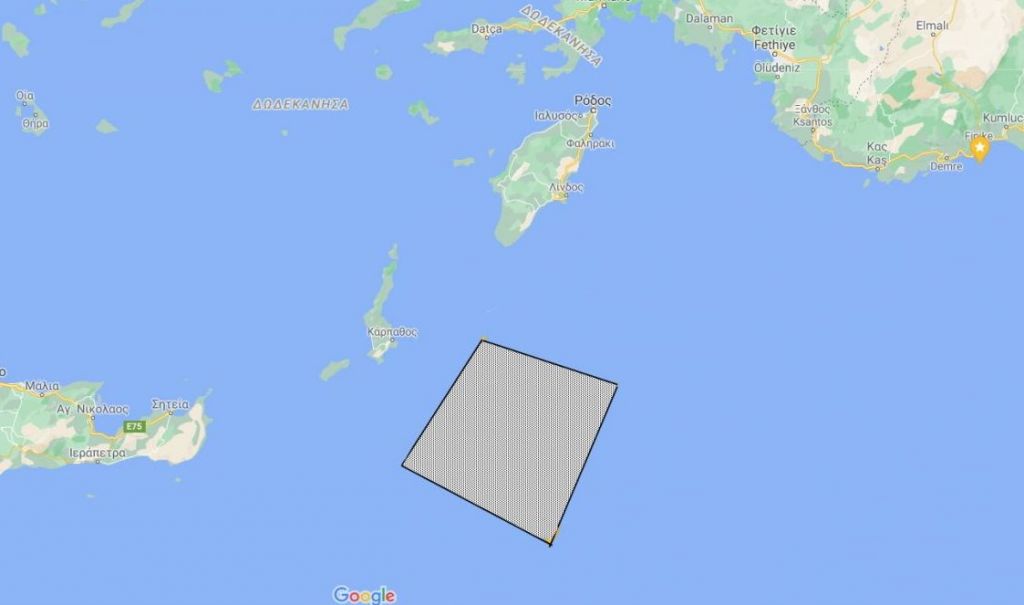 Τουρκική αντι – NAVTEX αμφισβητεί την ελληνική κυριαρχία νοτιοανατολικά της Καρπάθου