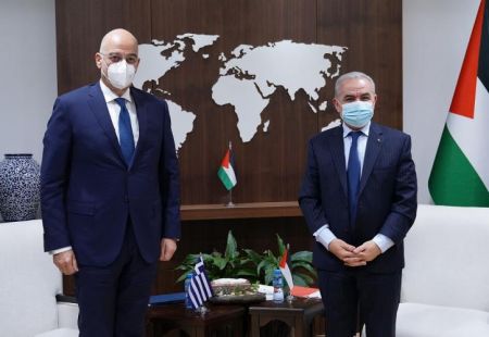 Dendias in Israel, Palestinian territories calls for two-state solution with 1967 borders, shared capital