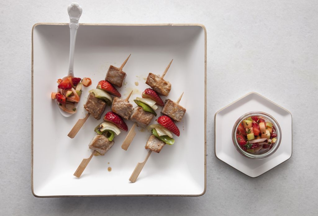 Πικάντικα σουβλάκια τόνου