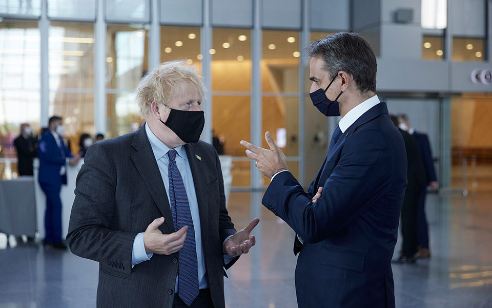 Ελληνοτουρκικά και Κυπριακό στη συνάντηση Μητσοτάκη – Τζόνσον