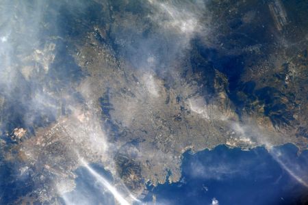 Εικόνα της Αθήνας από τον Διεθνή Διαστημικό Σταθμό