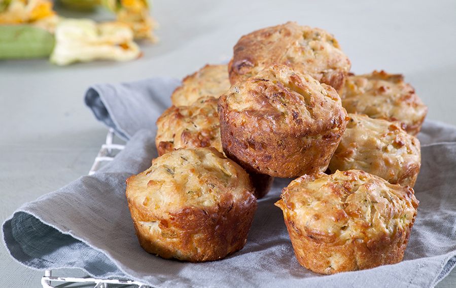 Μάφιν με κολοκύθι, προσούτο και γραβιέρα Κρήτης