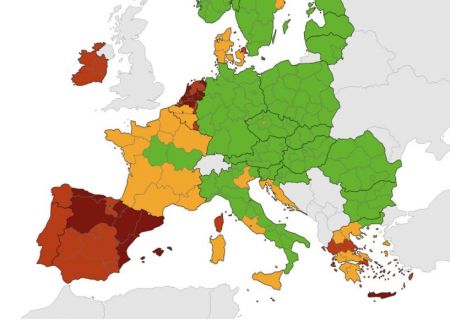 ECDC: Στο «βαθύ κόκκινο» η Κρήτη  – Στο «κόκκινο» άλλες πέντε περιοχές
