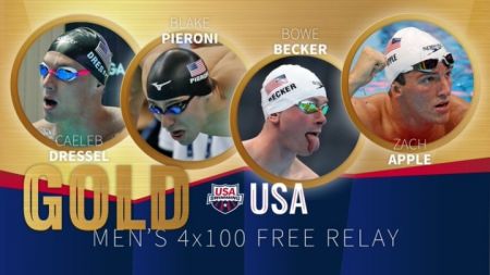 Οι ΗΠΑ το χρυσό στα 4Χ100 μ. ελεύθερο ανδρών
