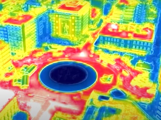 Καύσωνας – «Καμίνι» το κέντρο της Αθήνας – Εικόνες με θερμική κάμερα από ψηλά