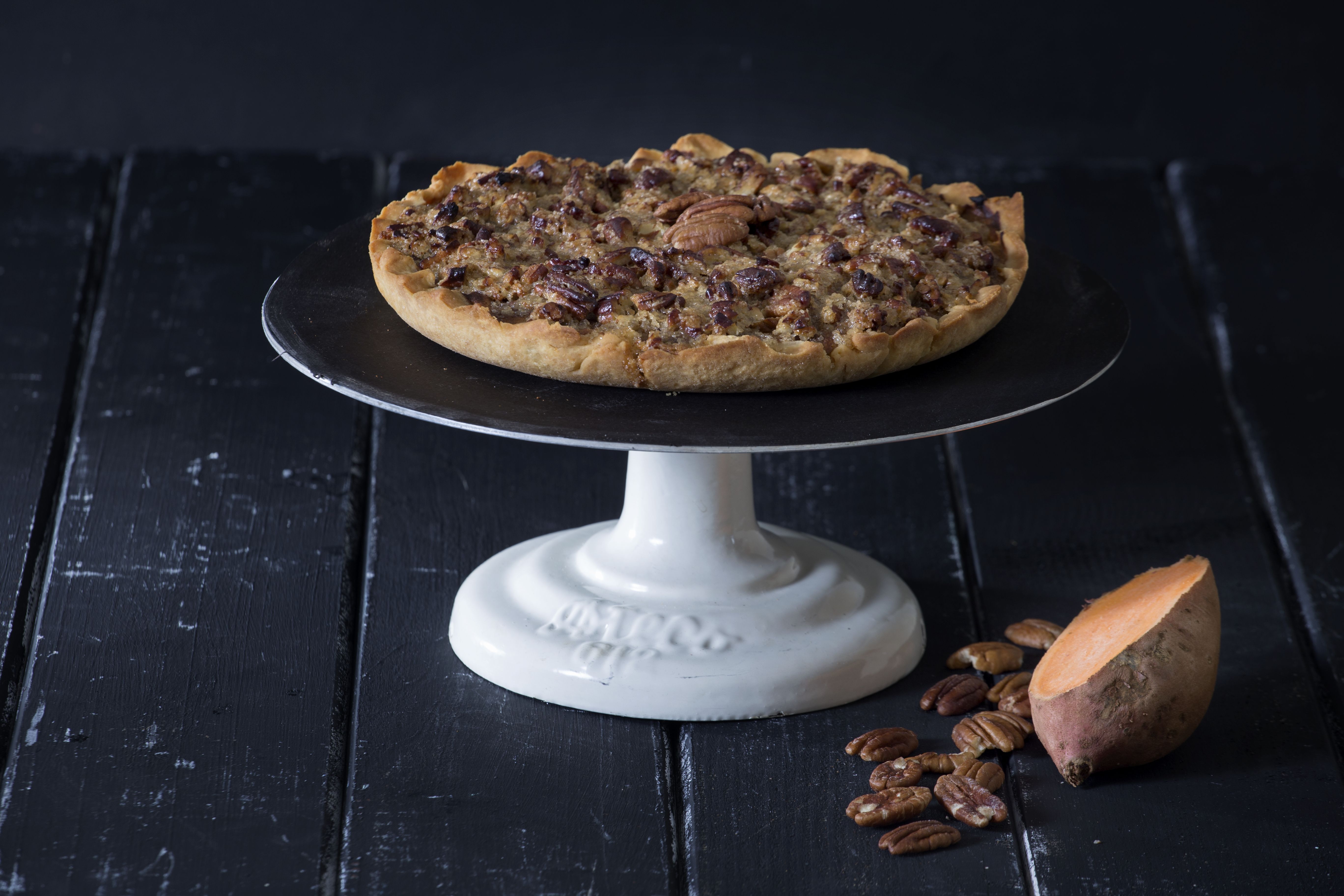 Sweet potato pecan pie