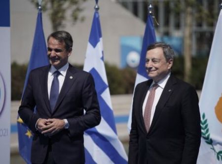 Draghi, Mitsotakis discuss Greece-Italy relations, Mediterranean issues