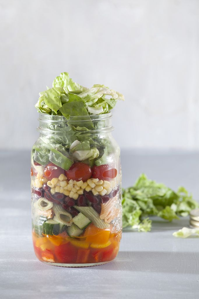 Μεξικάνικη σαλάτα στο βάζο