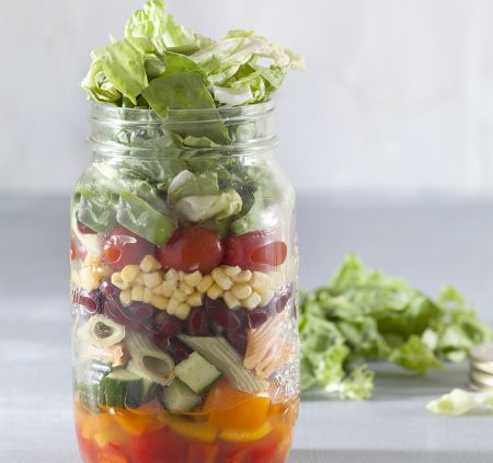 Μεξικάνικη σαλάτα στο βάζο