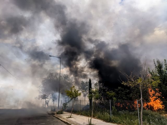 Μεγάλη φωτιά στη Μεγαλόπολη – Εισήγηση για εκκένωση οικισμού και μήνυμα του 112
