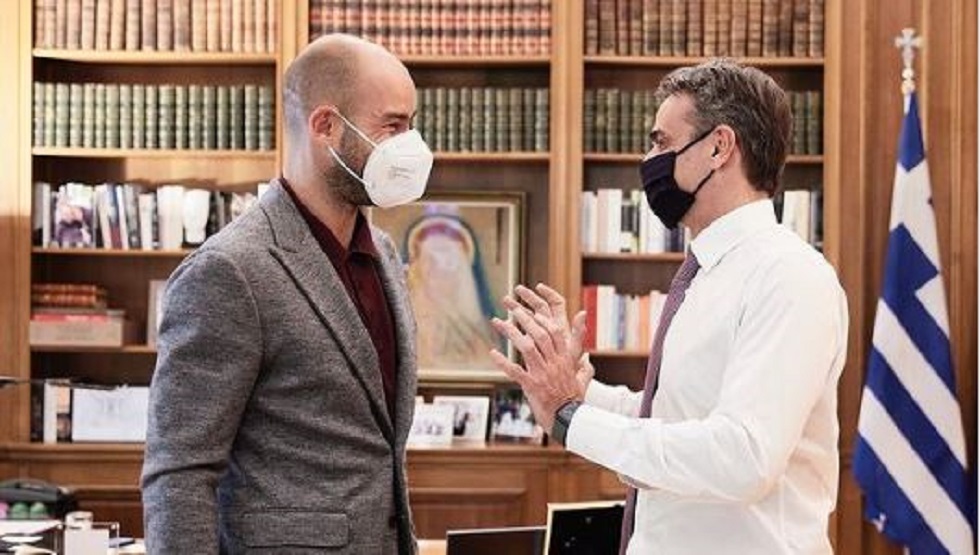 Στο Μέγαρο Μαξίμου ο Σπανούλης, συναντήθηκε με τον Κυριάκο Μητσοτάκη