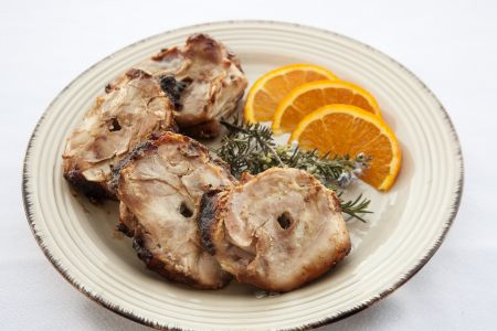 Κοντοσούβλι κοτόπουλου στον οικιακό φούρνο