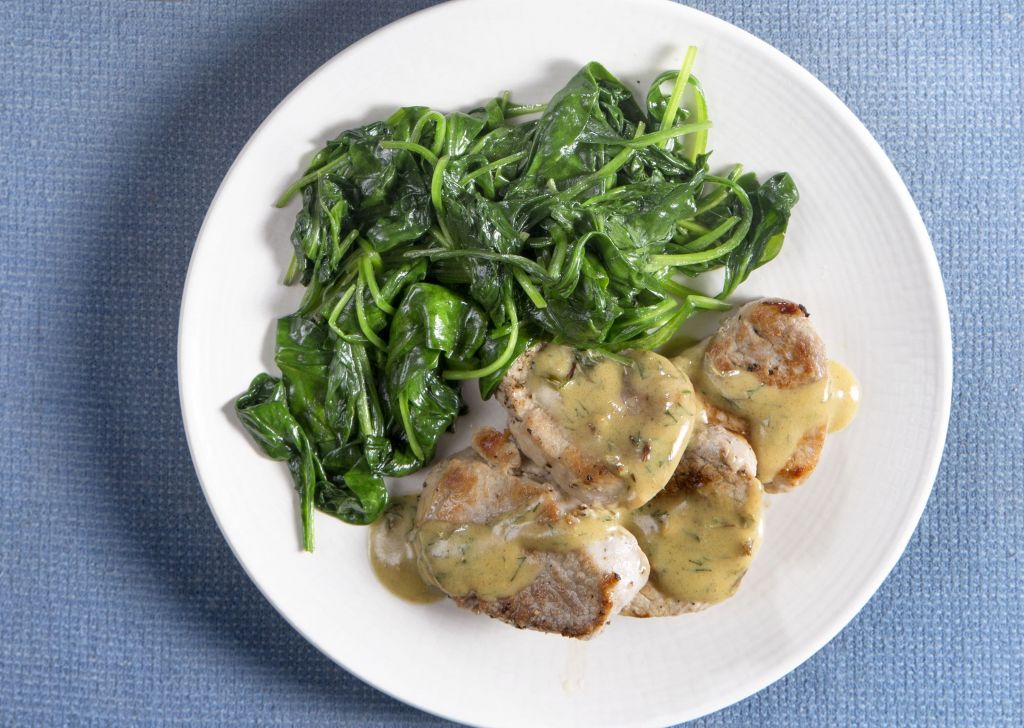 Ψαρονέφρι με  σπανάκι