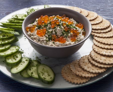 Καπνιστή πέστροφα σε άλειμμα