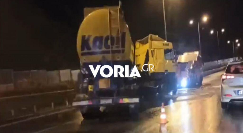 Θεσσαλονίκη – Ατύχημα με βυτιοφόρο στον Περιφερειακό – Διαρροή καυσίμου και συγκρούσεις αυτοκινήτων