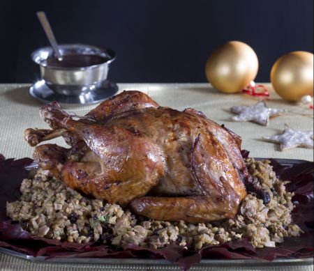 Γαλοπούλα με γέμιση από σιτάρι