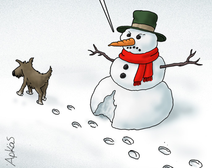 Αρκάς – Το χιουμοριστικό σκίτσο για την επέλαση του χιονιά | tovima.gr