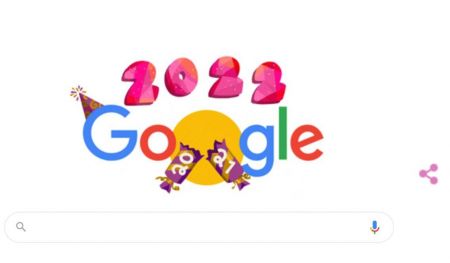 Google – Καλωσορίζει το 2022 με το πιο εορταστικό doodle